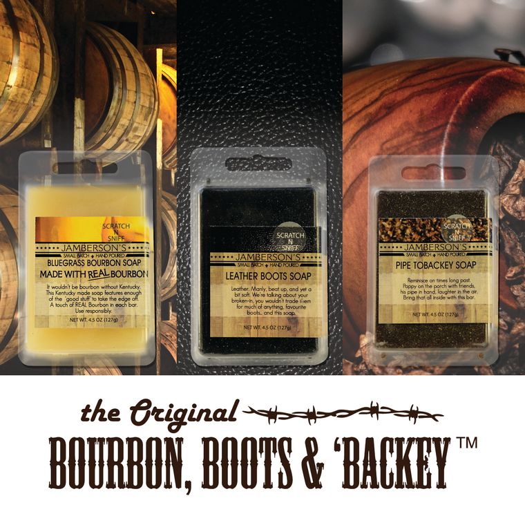 Bourbon, Boots, & 'Backey™  Soap Sample 3 Pack