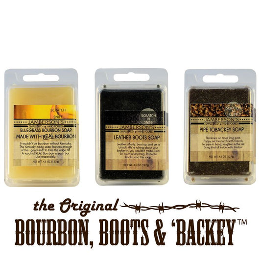 Bourbon, Boots, & 'Backey™ Soap Sample 3 Pack